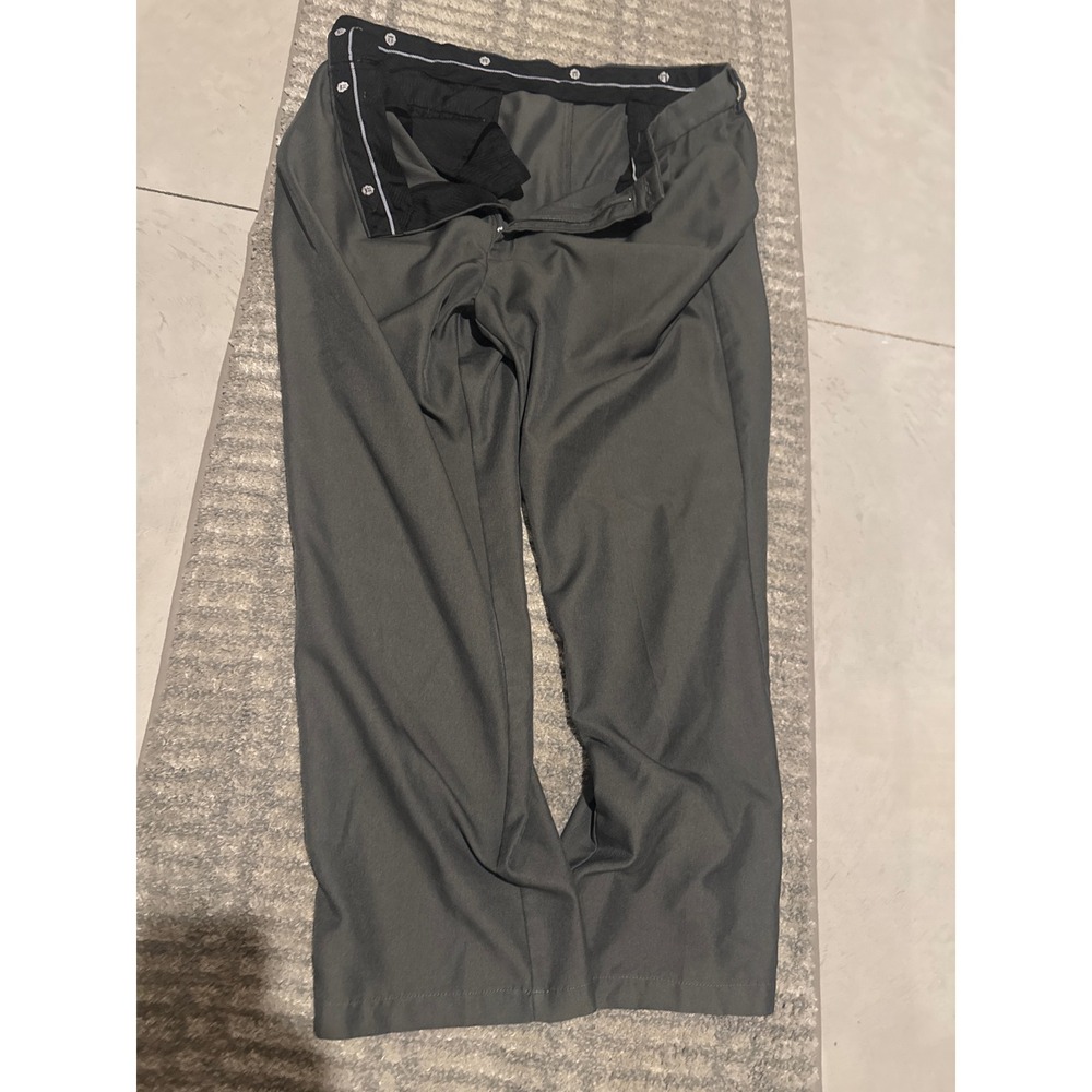Haggar Cool 18 Pro Mens Dress Pants 38x30 Charcoal Gray Straight Fit CT30BK